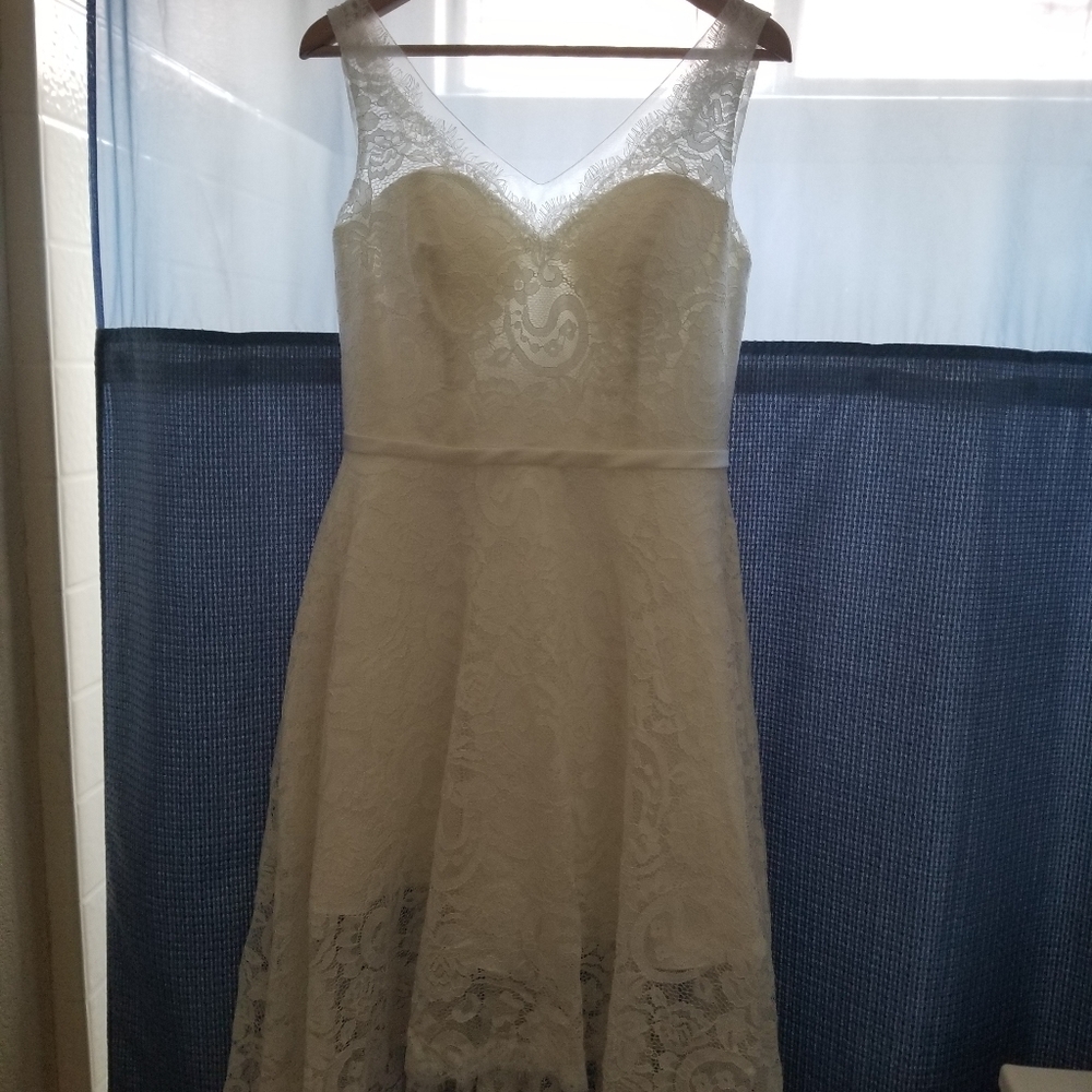 Ivory High-Low Dress